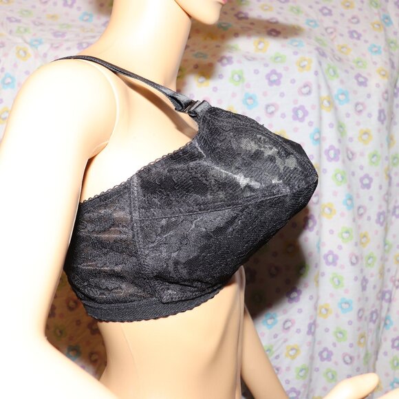 Vintage 1950's Black Lace  Bullet Bra by Lady Cameo Dallas 34 HH - Picture 3 of 9